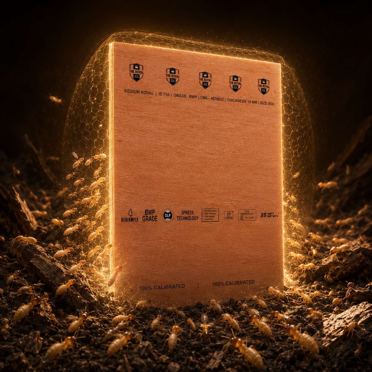 Kedium Royal panel tested against borer and termite exposure
